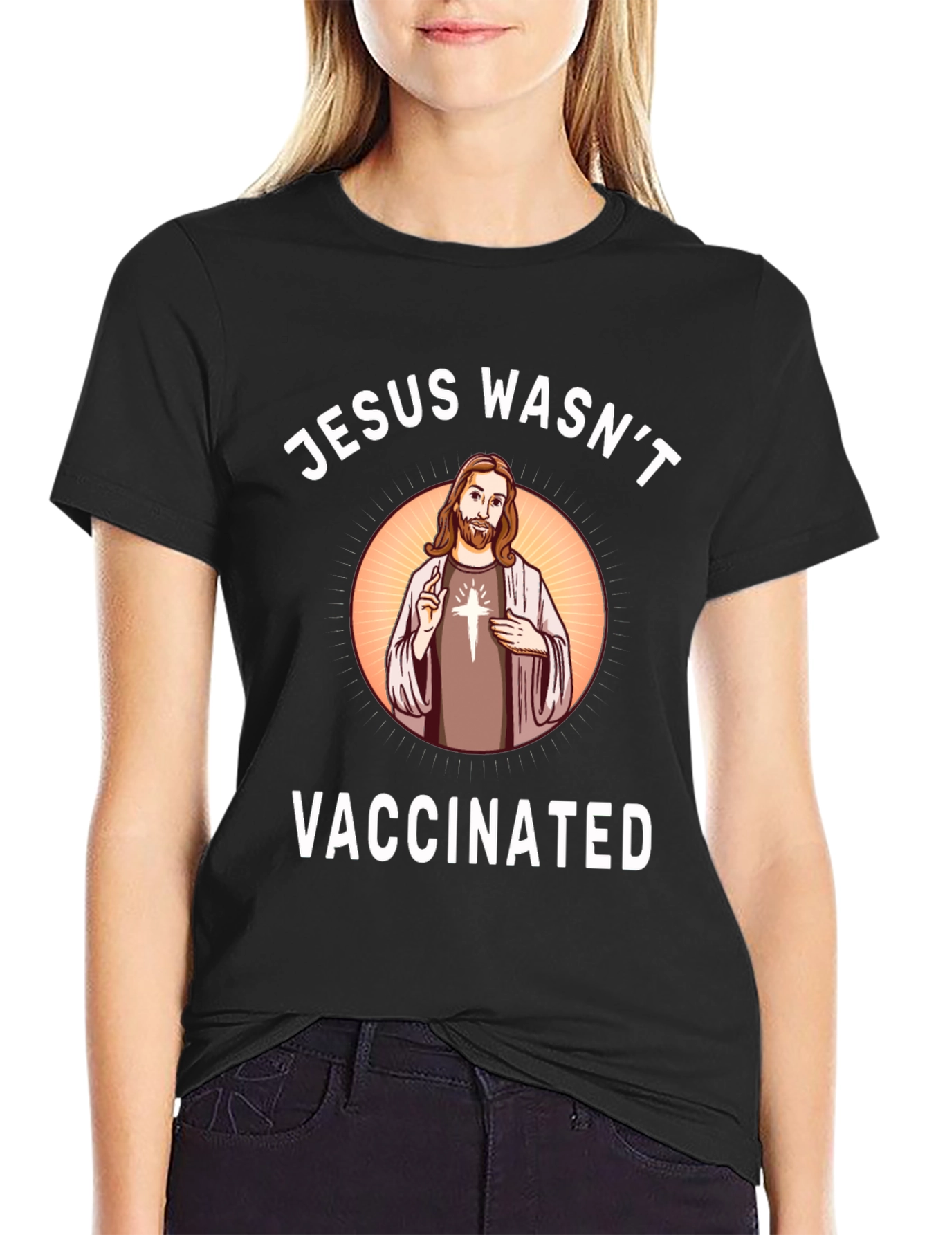 Jesus Wasnt Vaccinated Graphic Tee