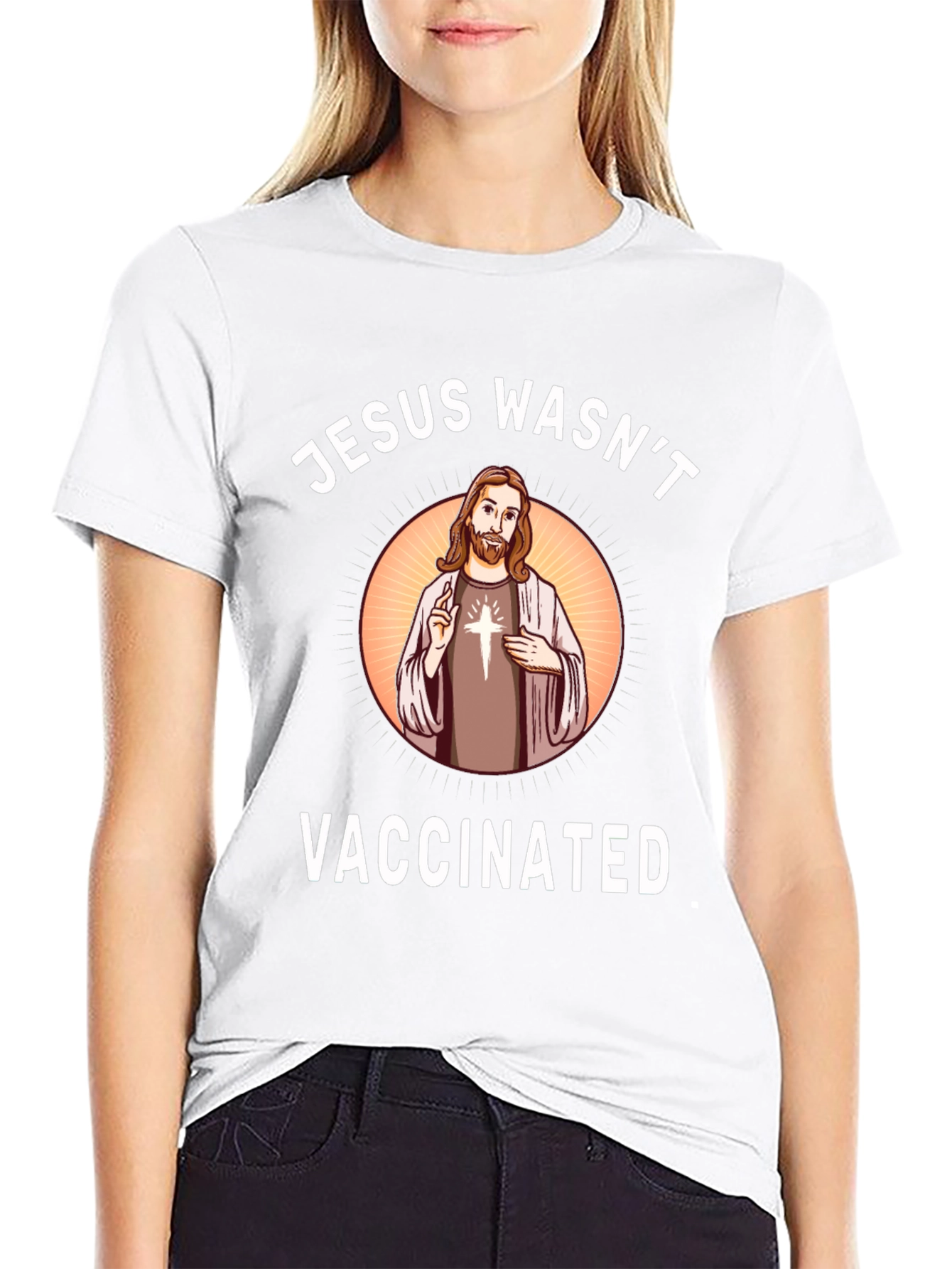 Jesus Wasnt Vaccinated Graphic Tee