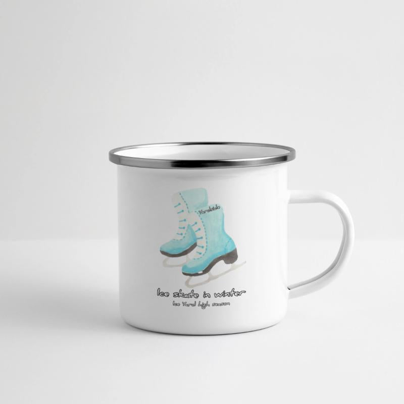 Ice skate in Winter Yardside font logo white