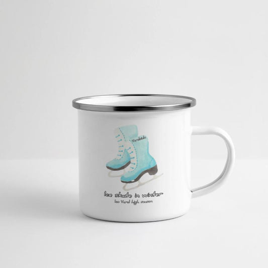 Ice skate in Winter Yardside font logo white
