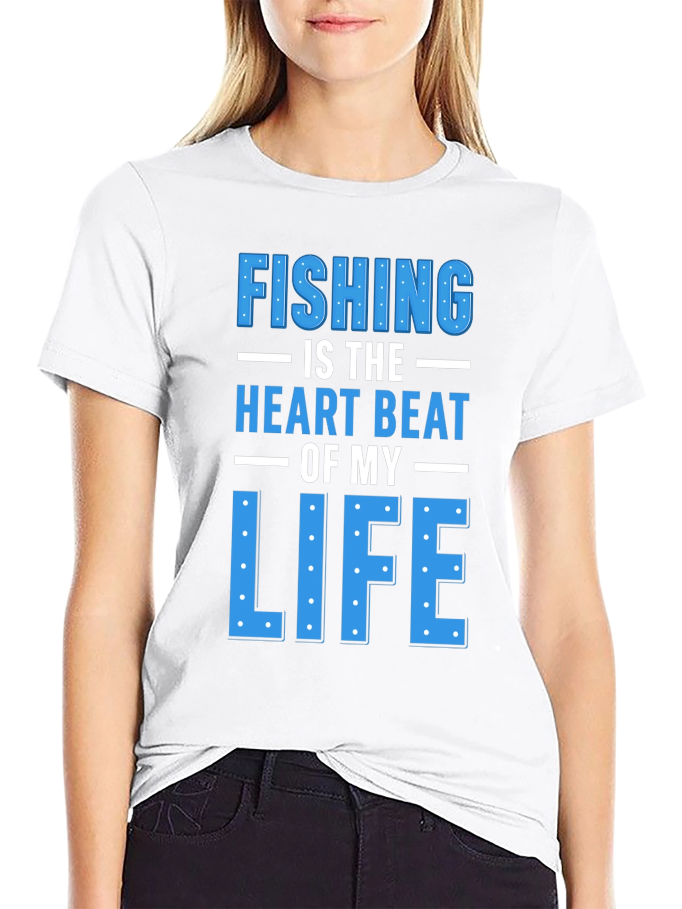 Fishing is the Heartbeat of My Life Graphic T-Shirt