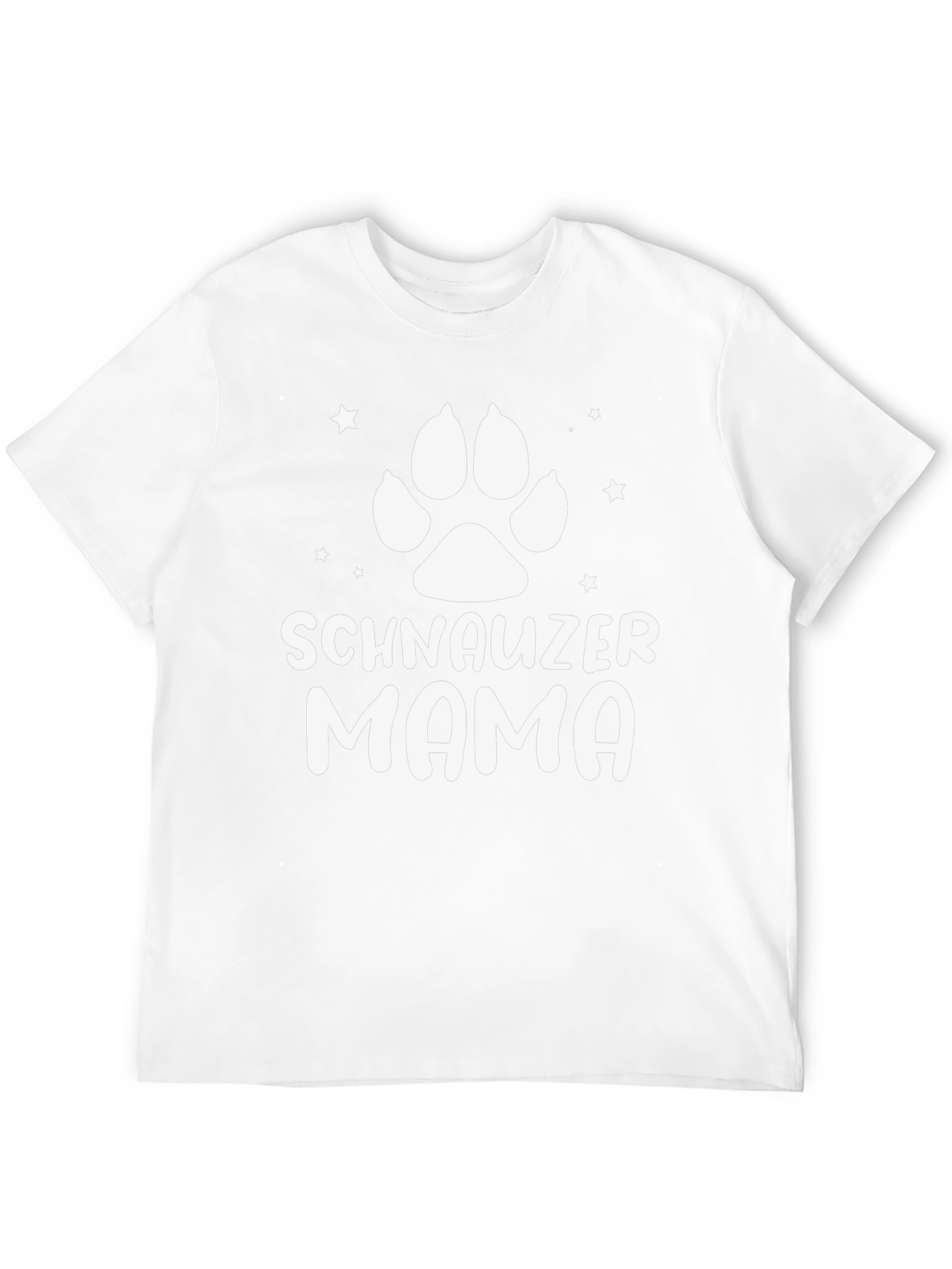 Schnauzer Mama T-Shirt - Dog Paw Print Graphic Tee