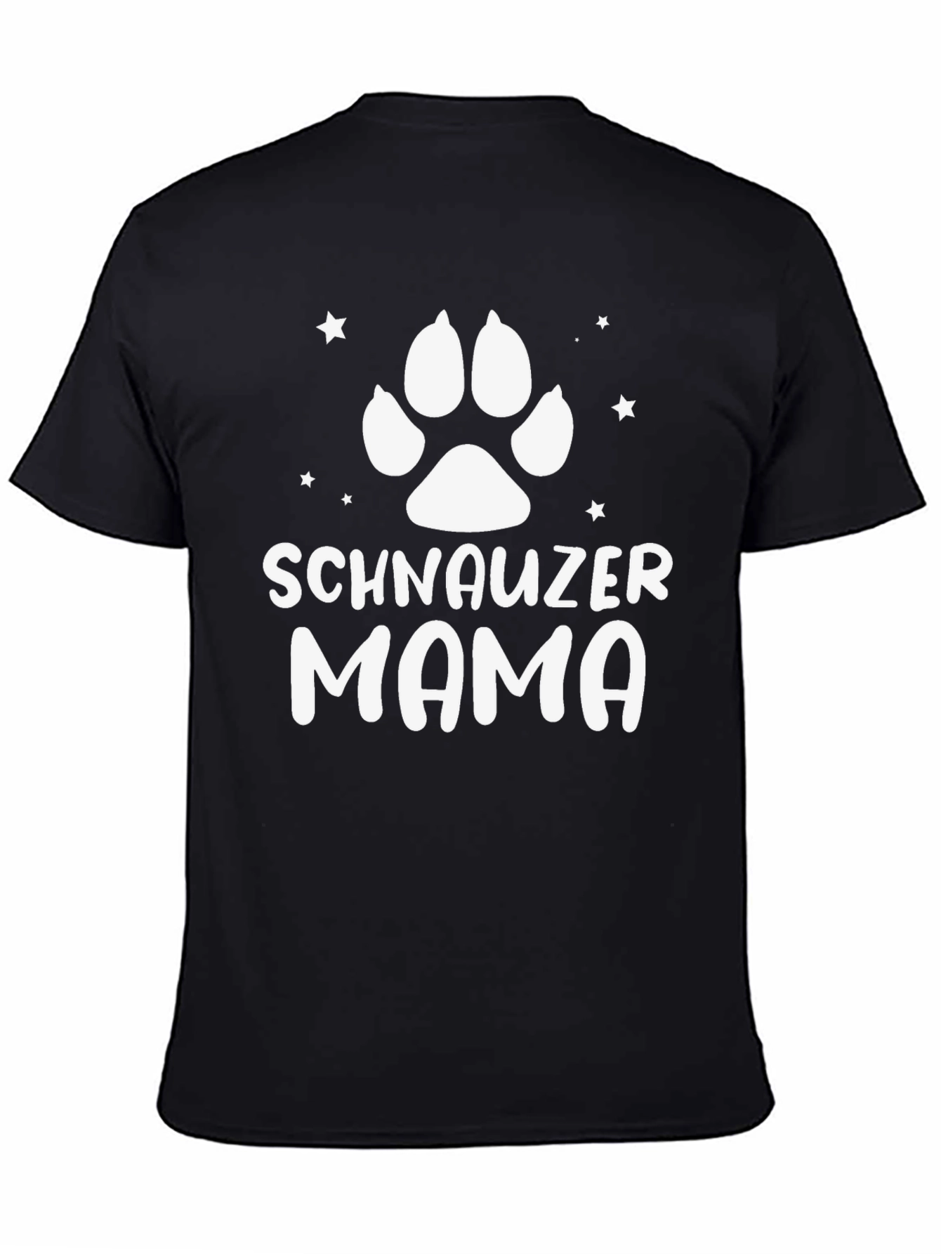 Schnauzer Mama T-Shirt - Dog Paw Print Graphic Tee