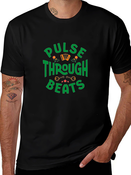 Pulse Through Beats Graphic T-Shirt - Black