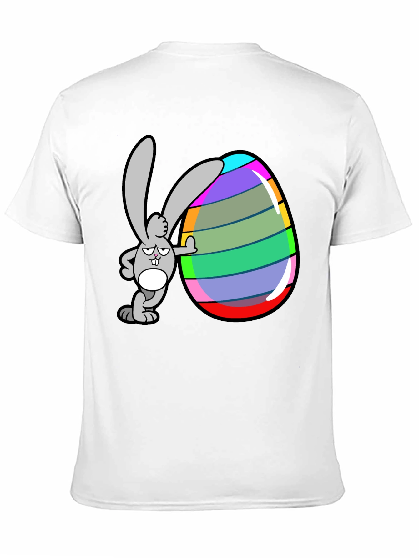 Funny Easter Bunny Cartoon Egg T-Shirt