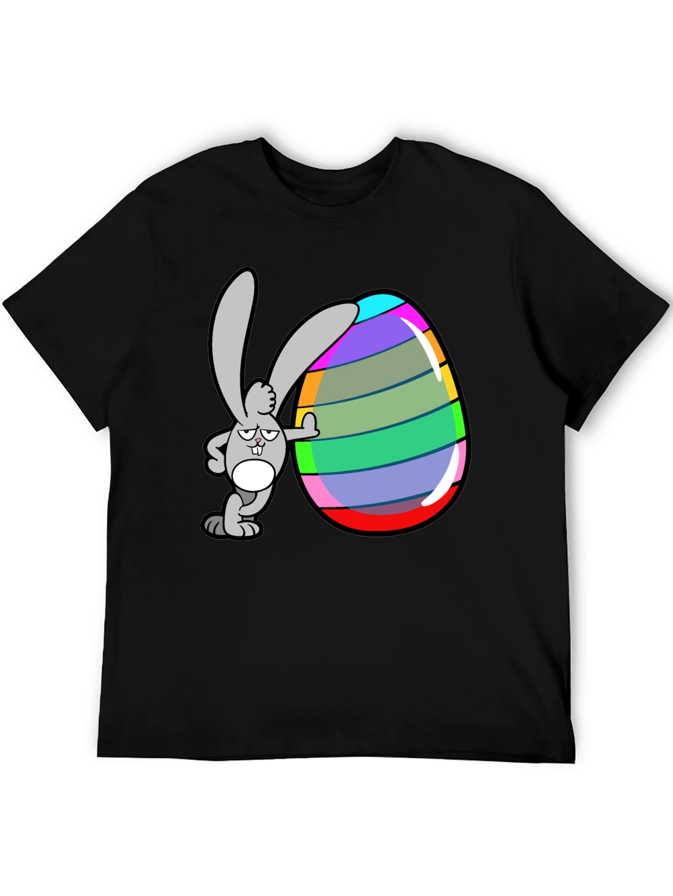 Funny Easter Bunny Cartoon Egg T-Shirt