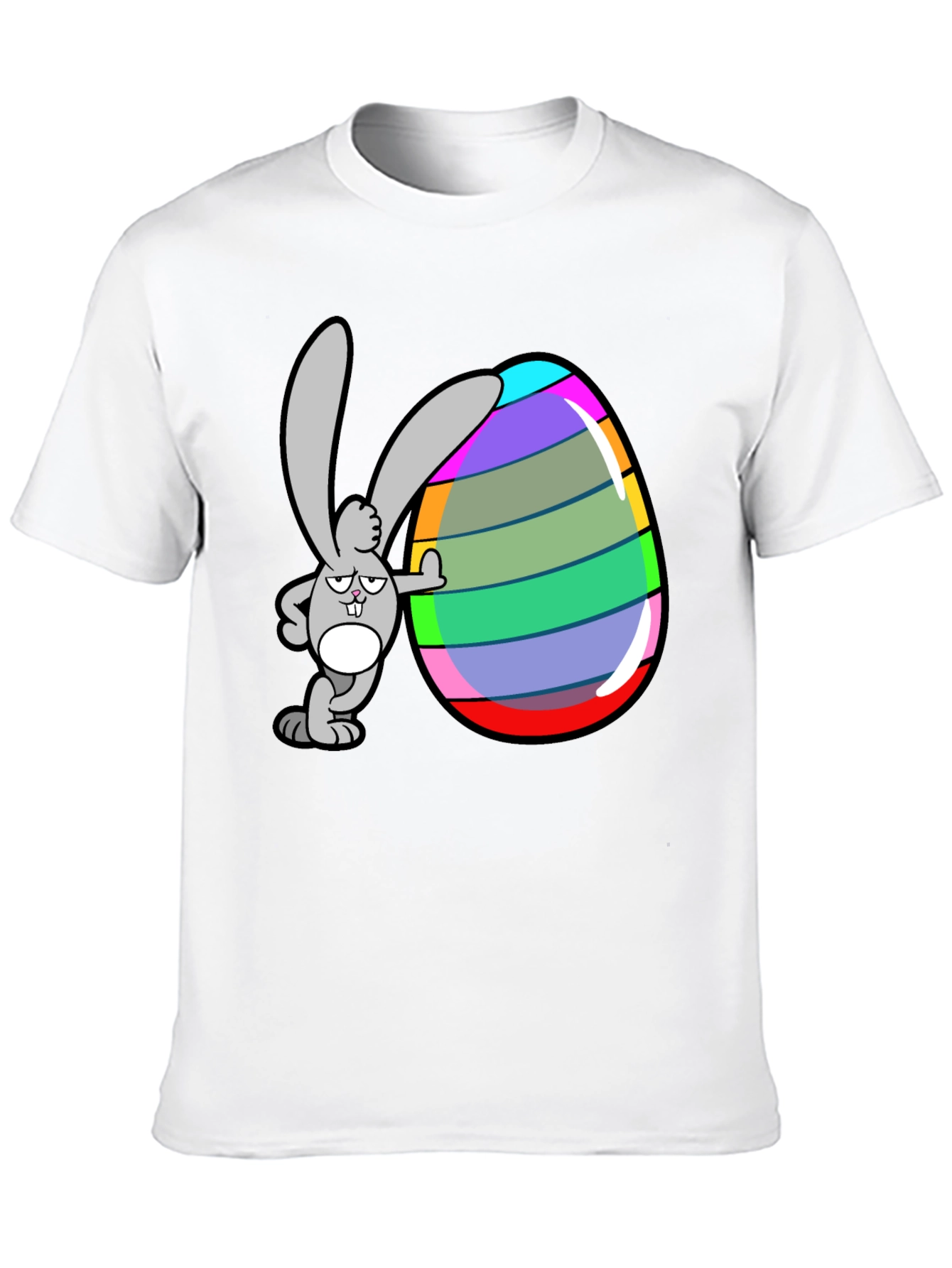 Funny Easter Bunny Cartoon Egg T-Shirt