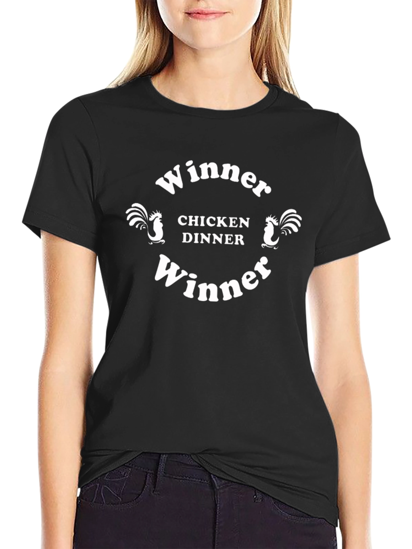 Winner Winner Chicken Dinner Black Graphic Tee