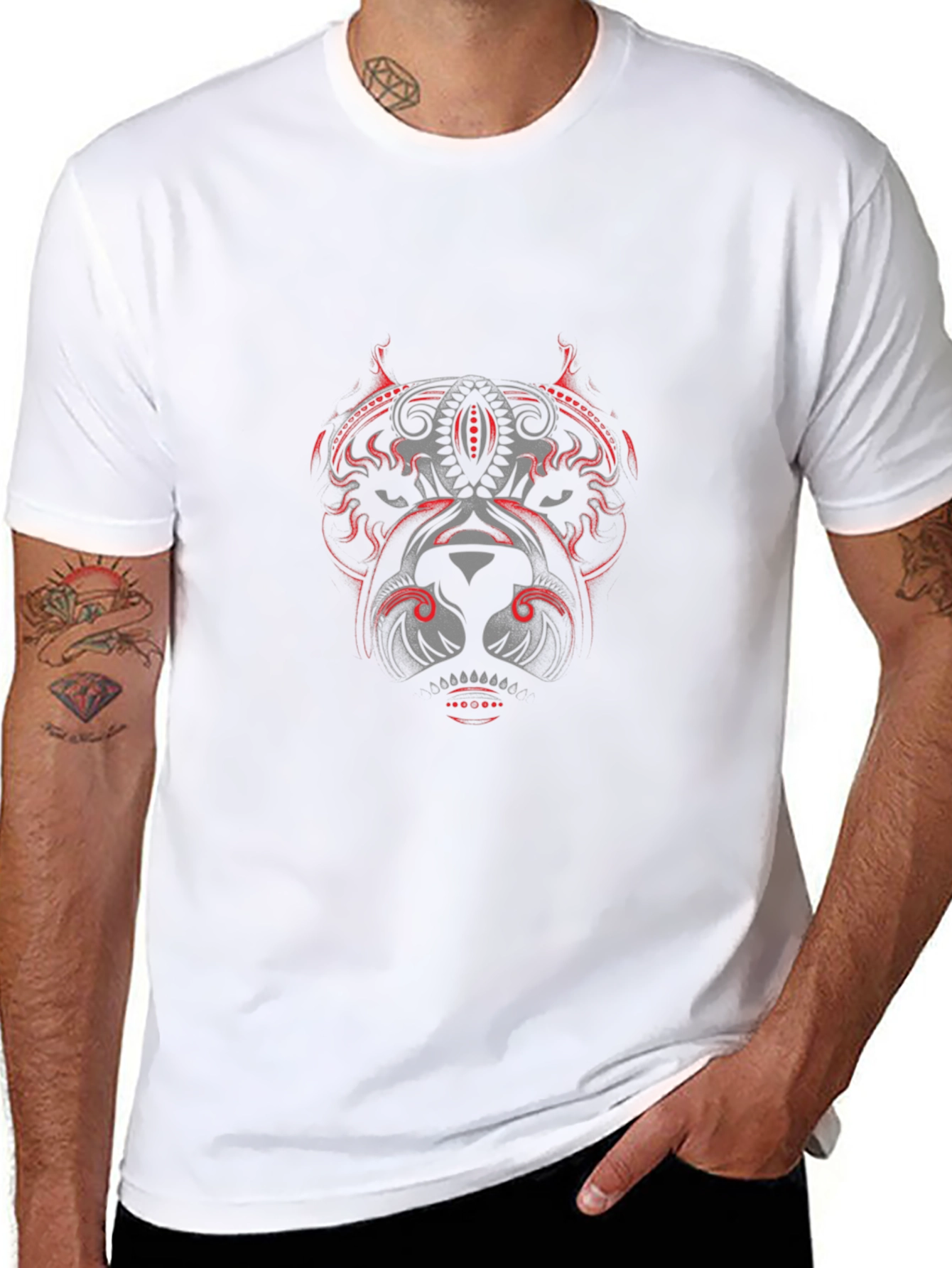 Graphic Pitbull Design Black T-Shirt