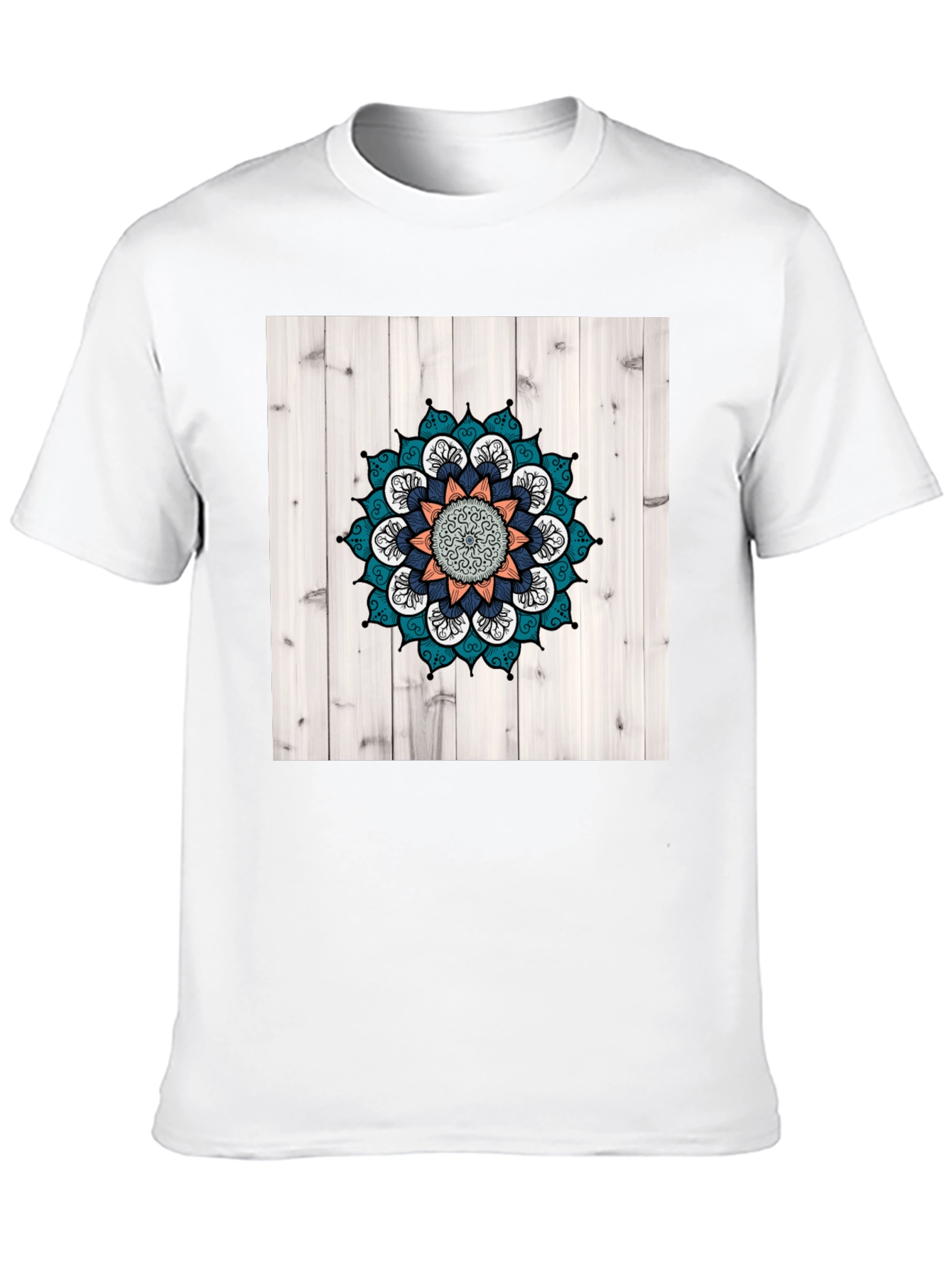 Mandala Graphic Tee: Unisex Black Cotton T-Shirt