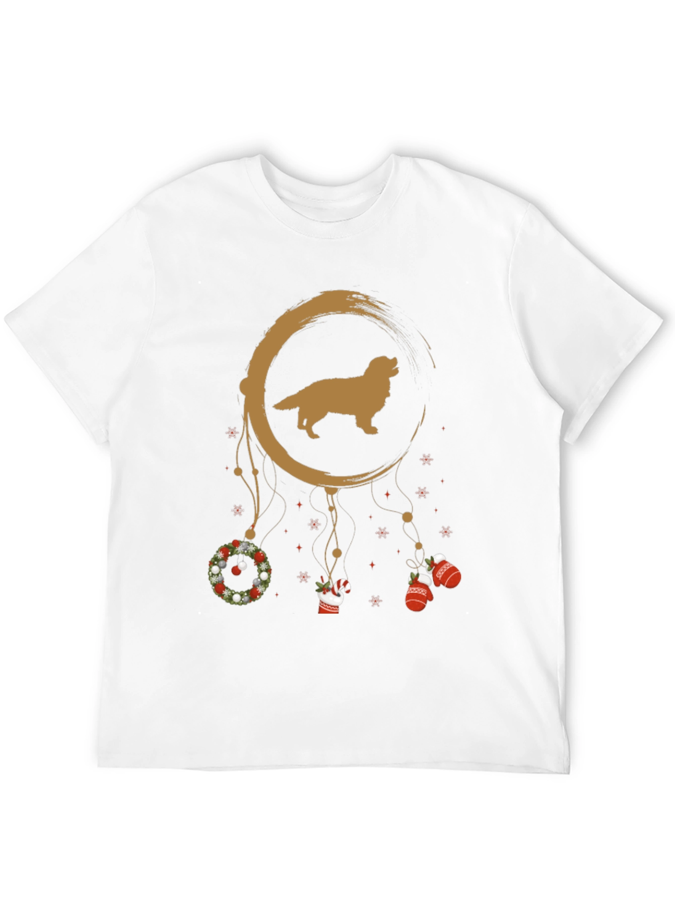 Festive Golden Retriever Dreamcatcher T-Shirt