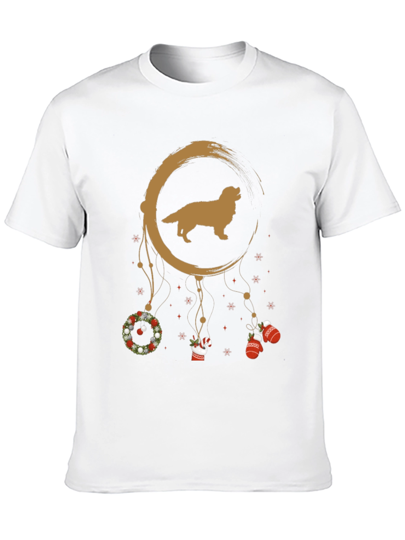 Festive Golden Retriever Dreamcatcher T-Shirt