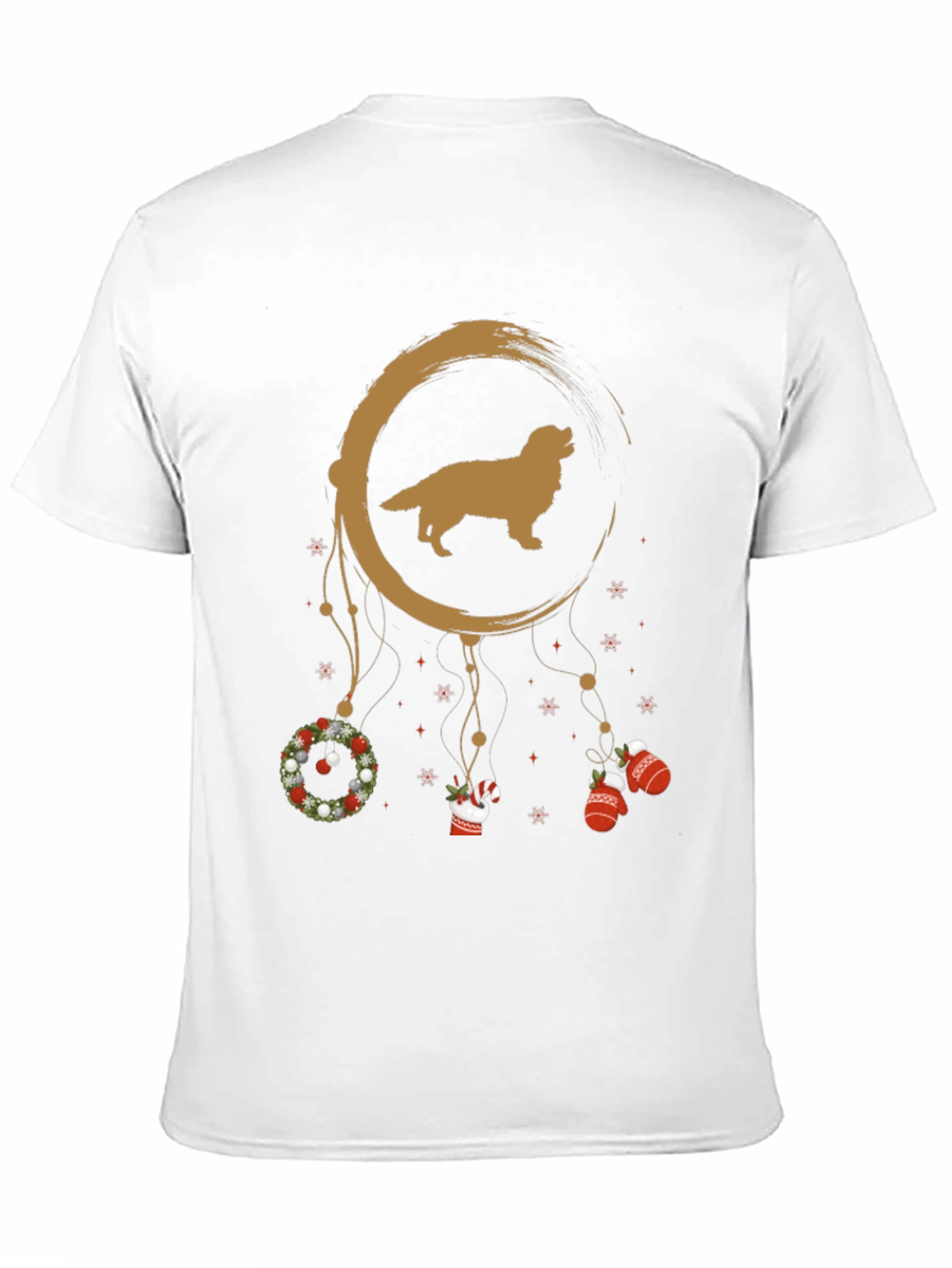 Festive Golden Retriever Dreamcatcher T-Shirt