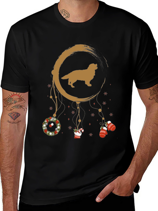 Festive Golden Retriever Dreamcatcher T-Shirt