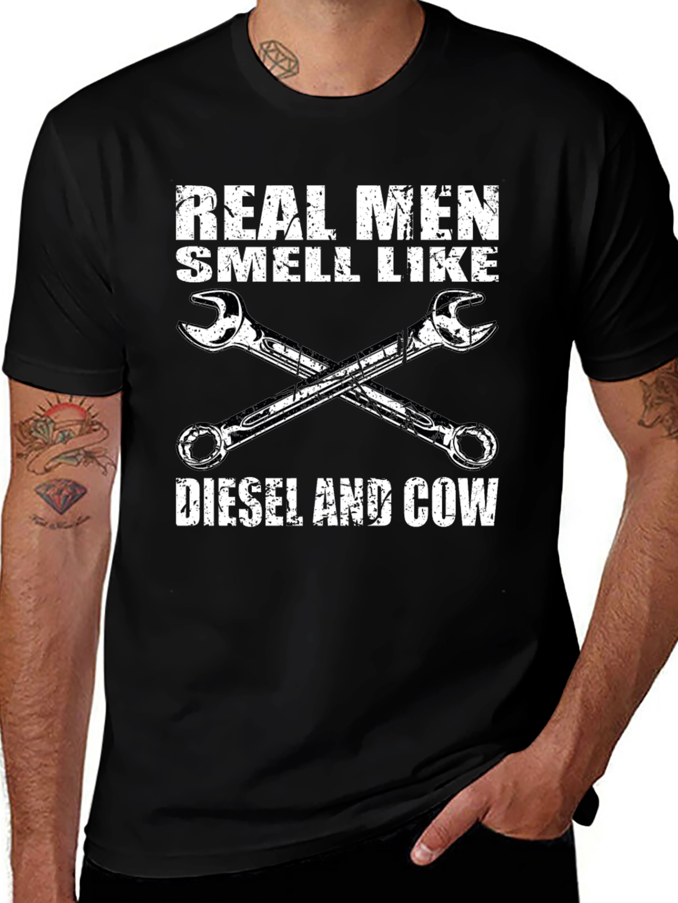 Real Men Diesel & Cow T-Shirt