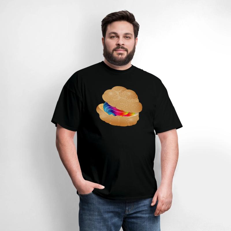 Illustration of a colorful filled cream puff