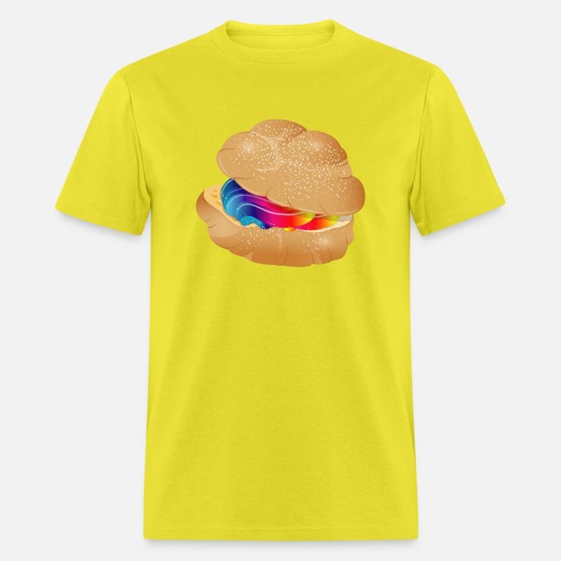 Illustration of a colorful filled cream puff