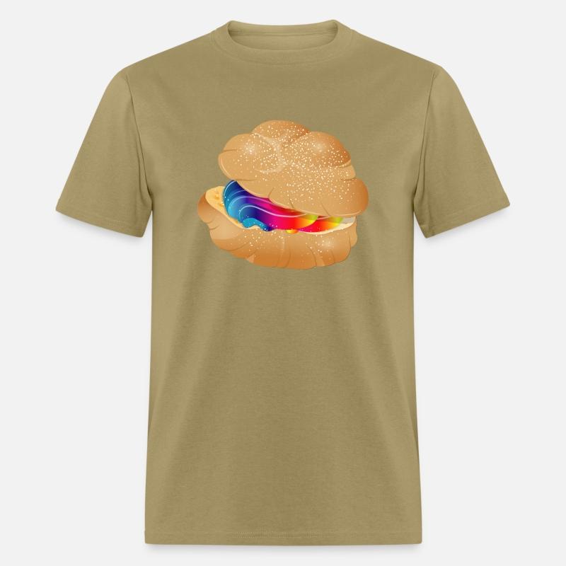 Illustration of a colorful filled cream puff
