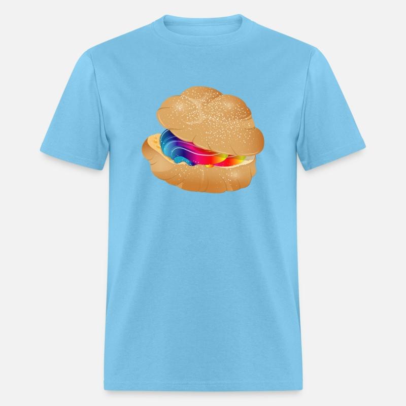 Illustration of a colorful filled cream puff