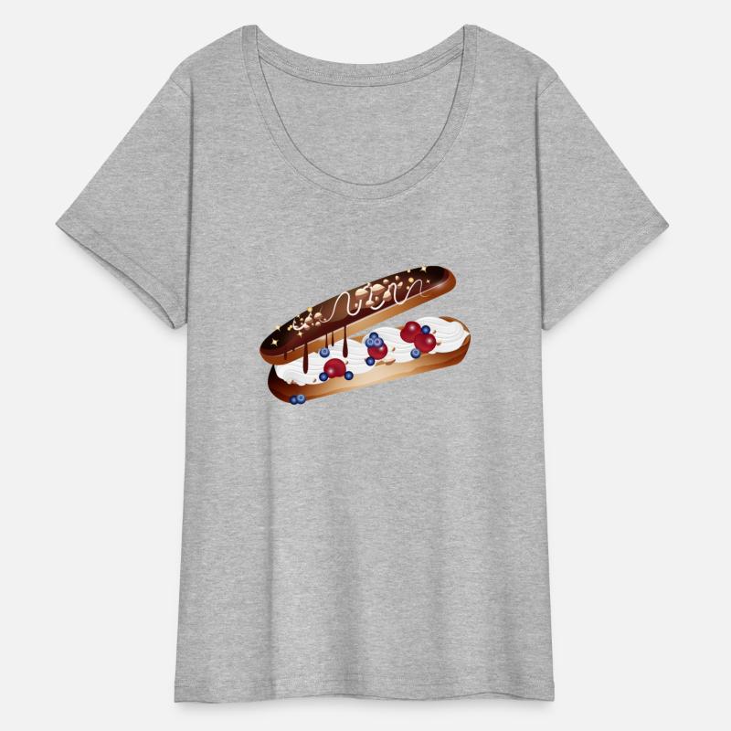 Illustration of a stuffed eclair with berries