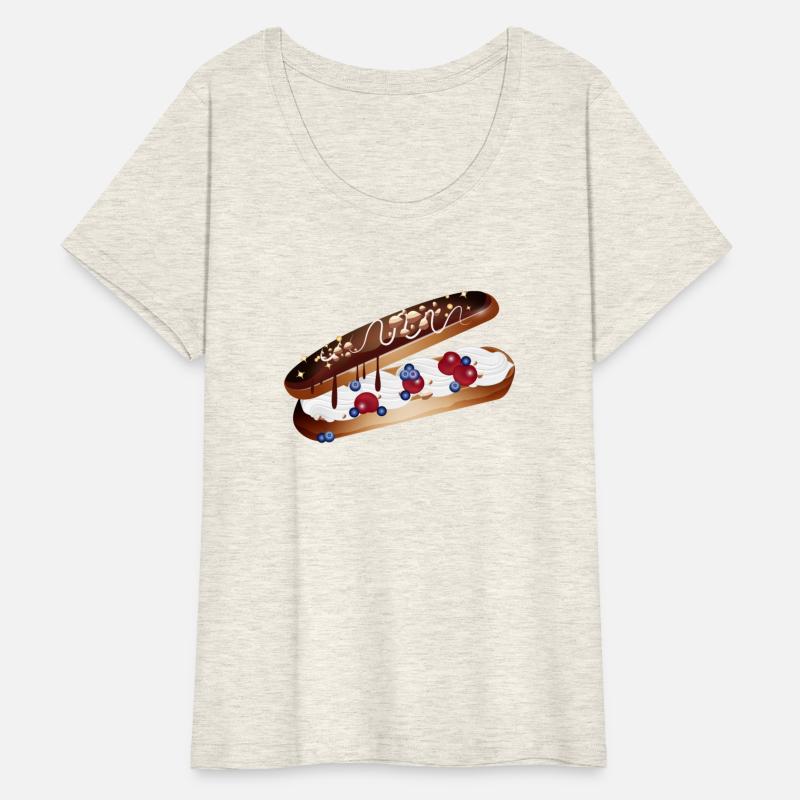Illustration of a stuffed eclair with berries