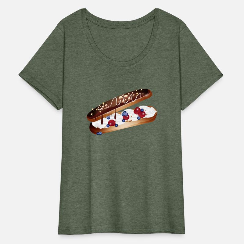 Illustration of a stuffed eclair with berries