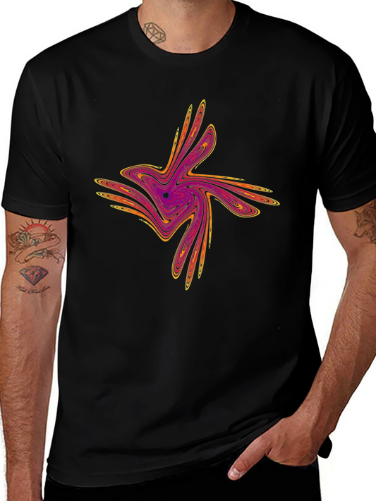 Abstract Swirl Graphic Tee
