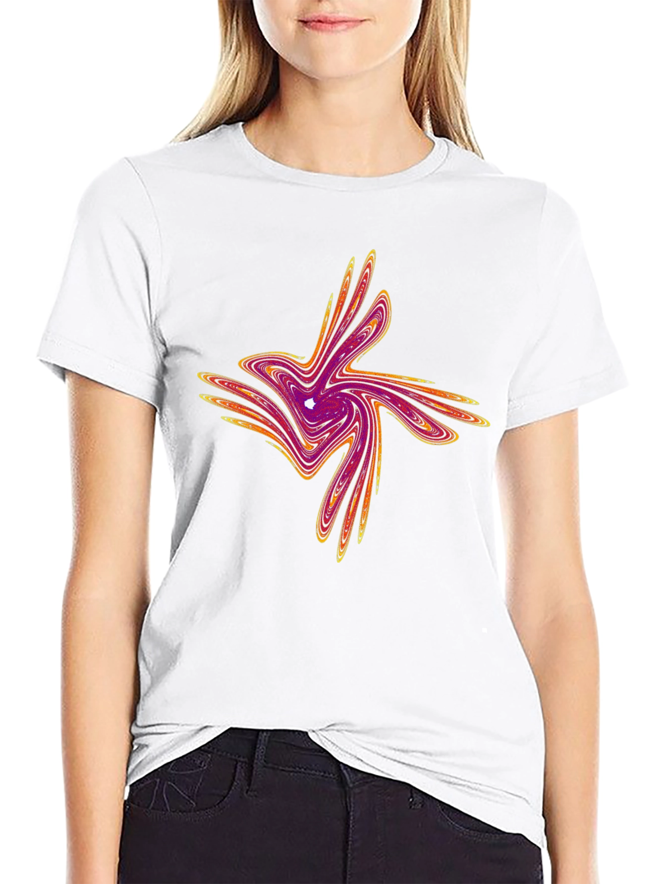 Abstract Swirl Graphic Tee