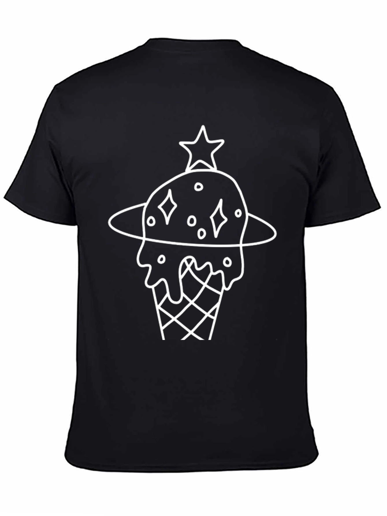Novelty Ice Cream Planet Graphic Tee - Black