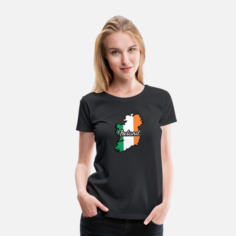 Ireland Flag Map, Patriotic Inscription, Country.