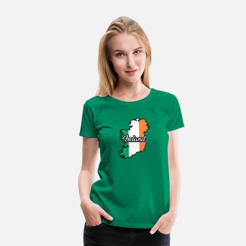Ireland Flag Map, Patriotic Inscription, Country.