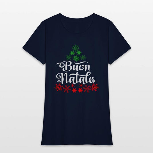 Italian Buon Natale Snowflake Italy Tree