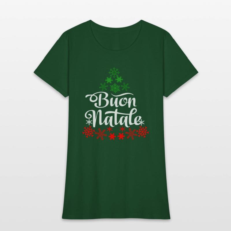 Italian Buon Natale Snowflake Italy Tree