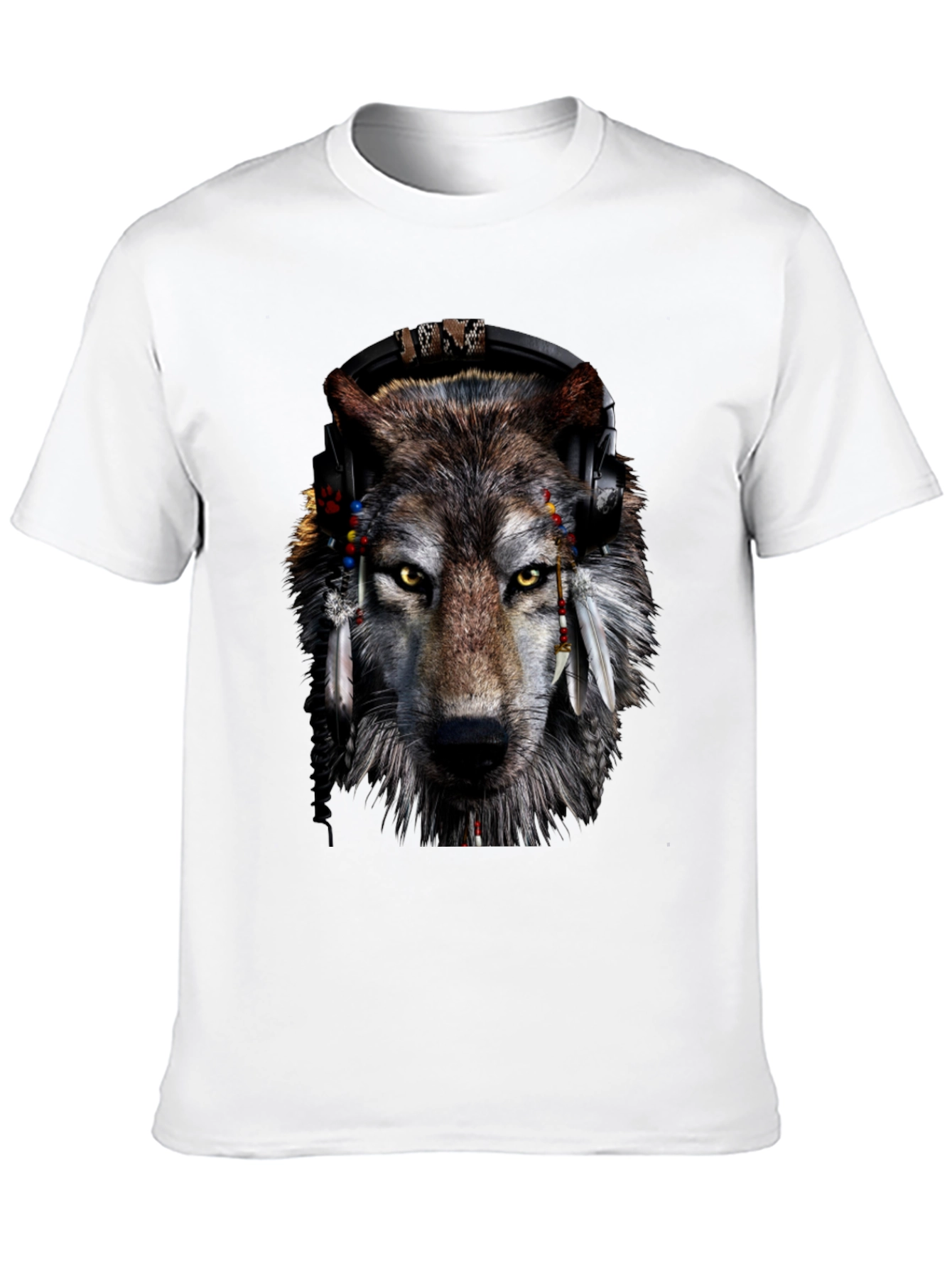 Wolf Headphone Graphic T-Shirt