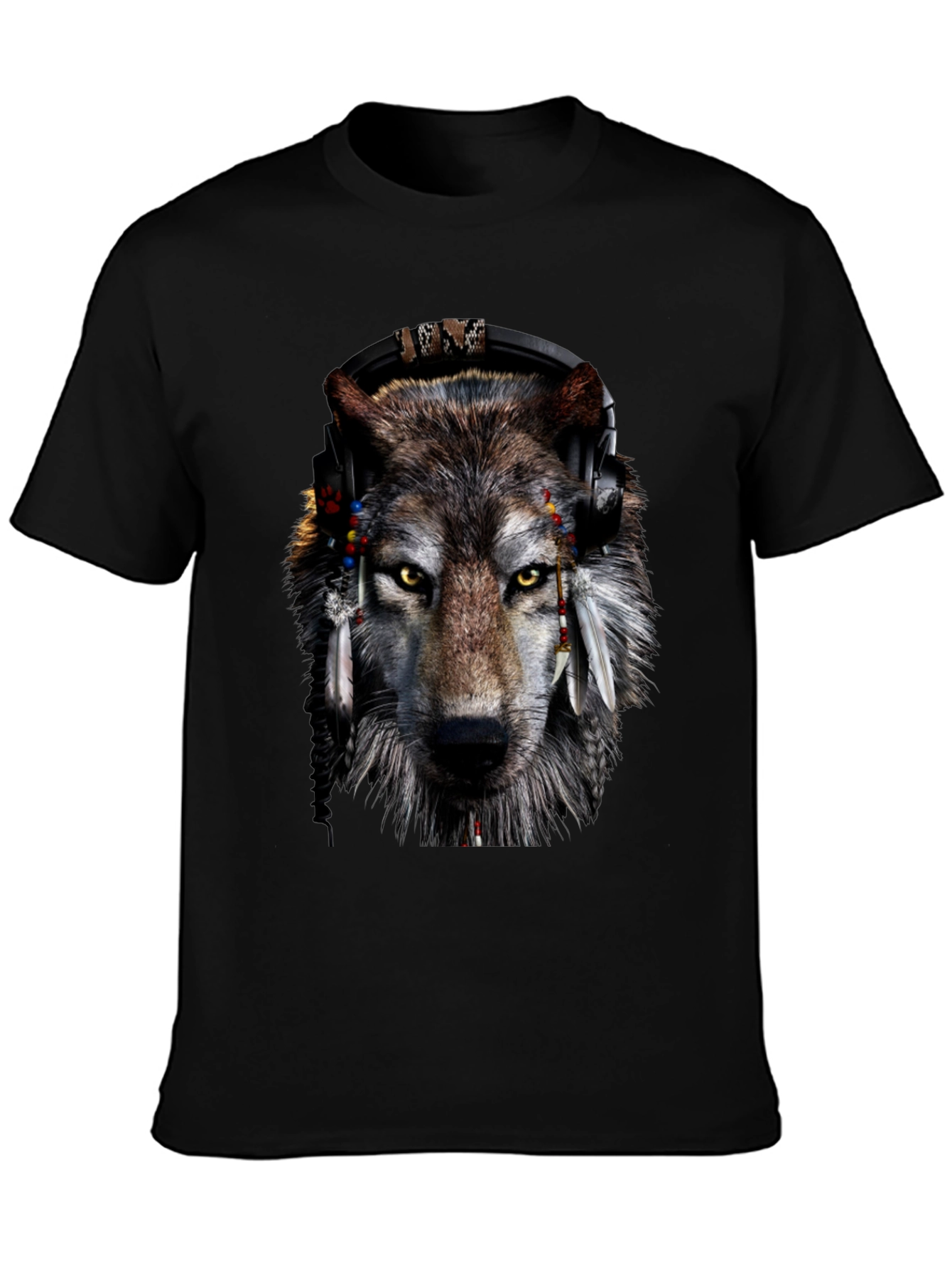 Wolf Headphone Graphic T-Shirt