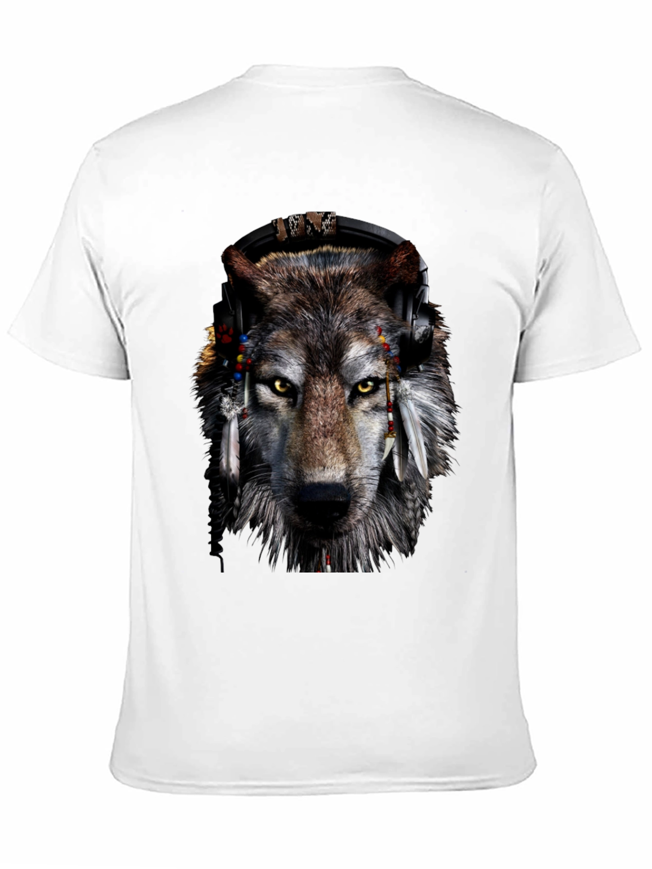 Wolf Headphone Graphic T-Shirt