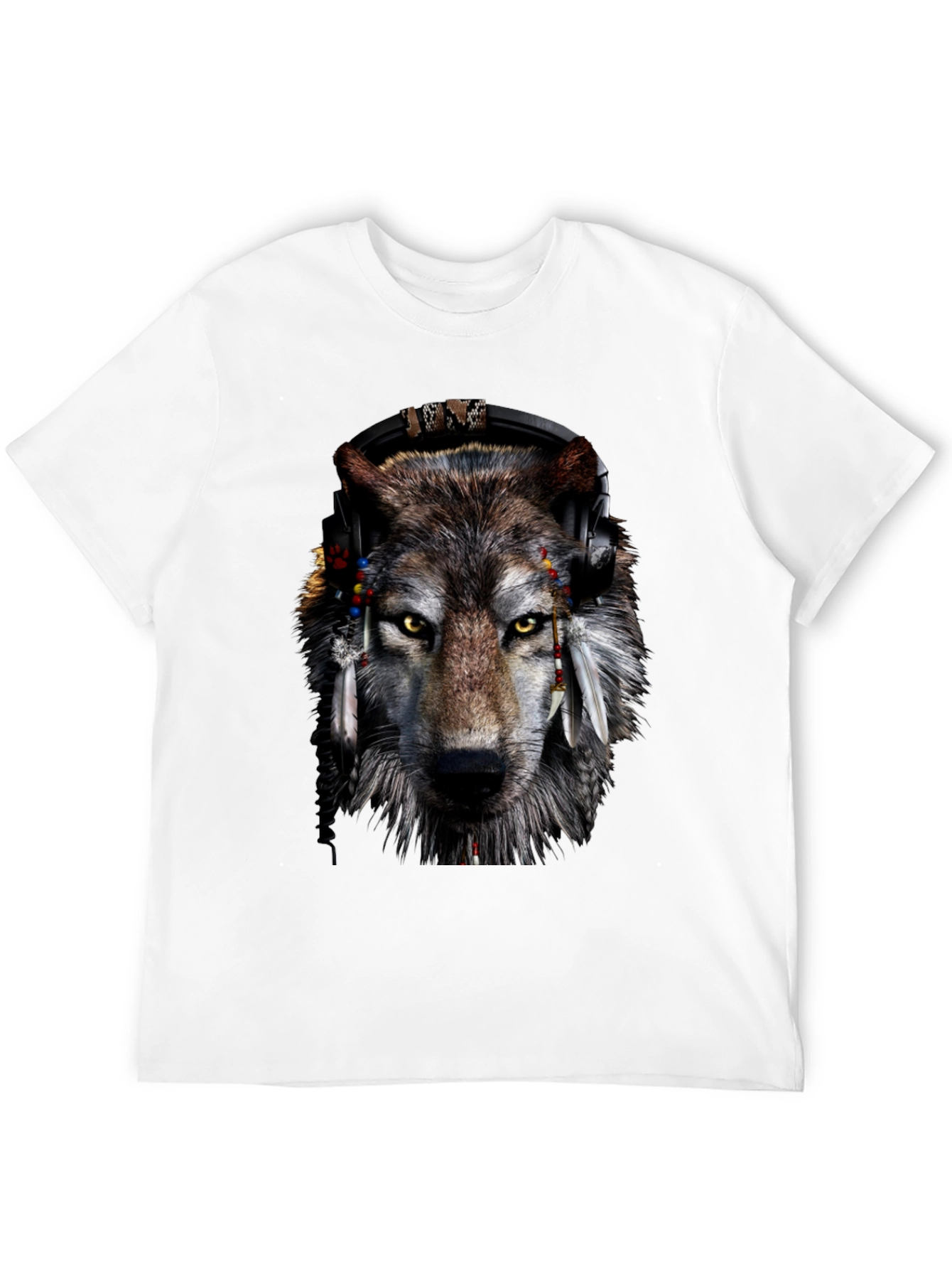 Wolf Headphone Graphic T-Shirt