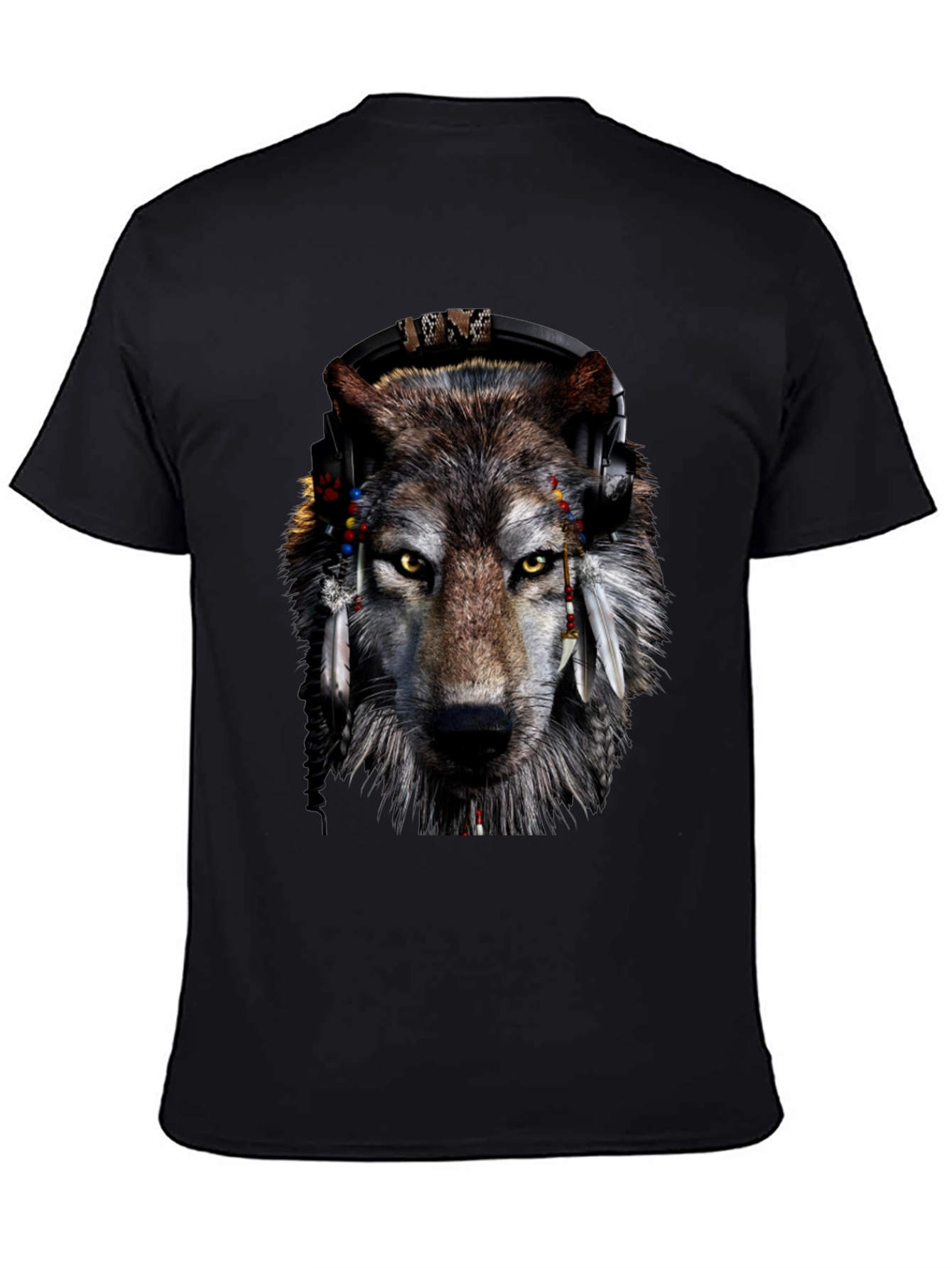 Wolf Headphone Graphic T-Shirt