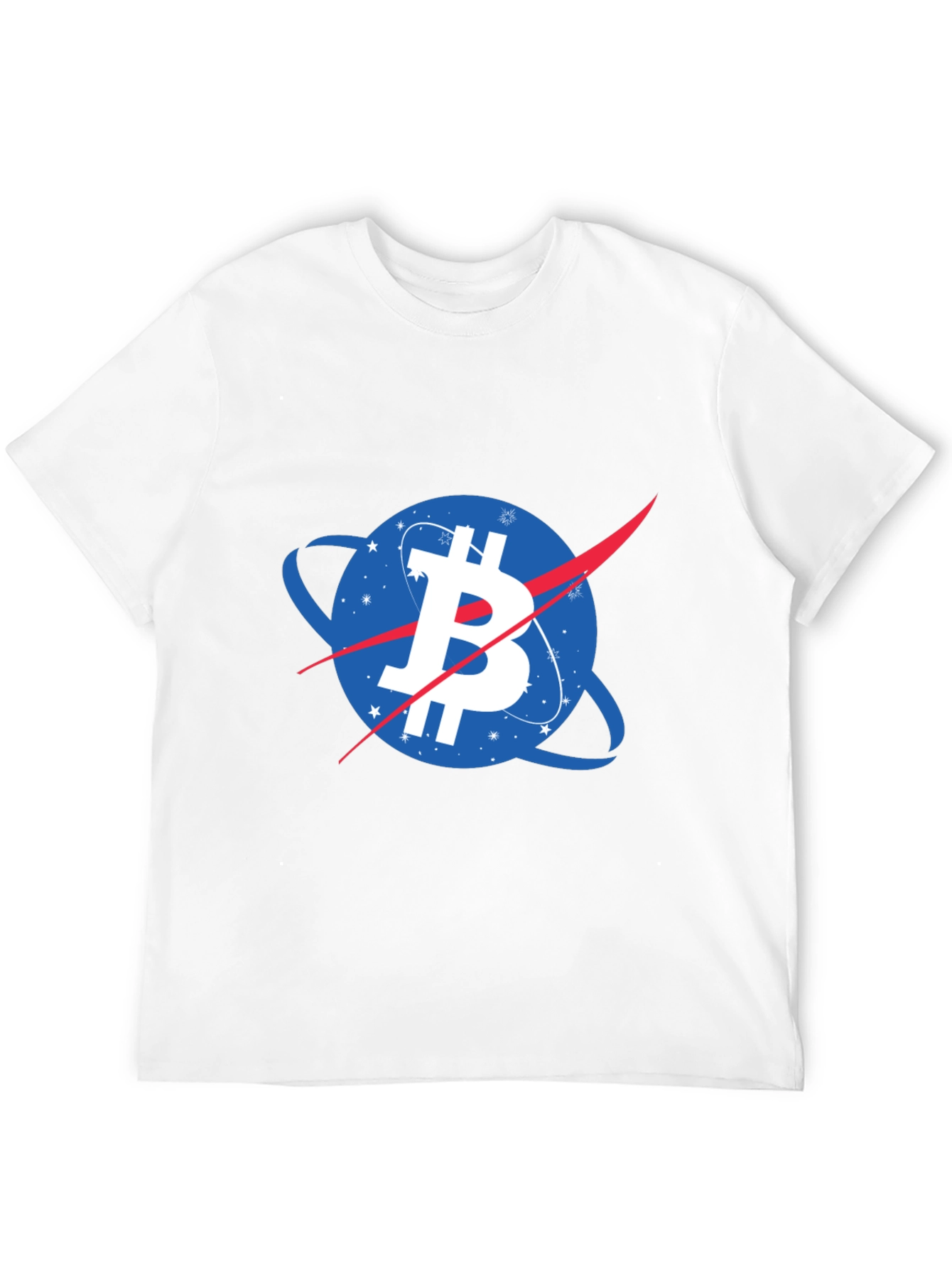 Bitcoin NASA Logo Black T-Shirt
