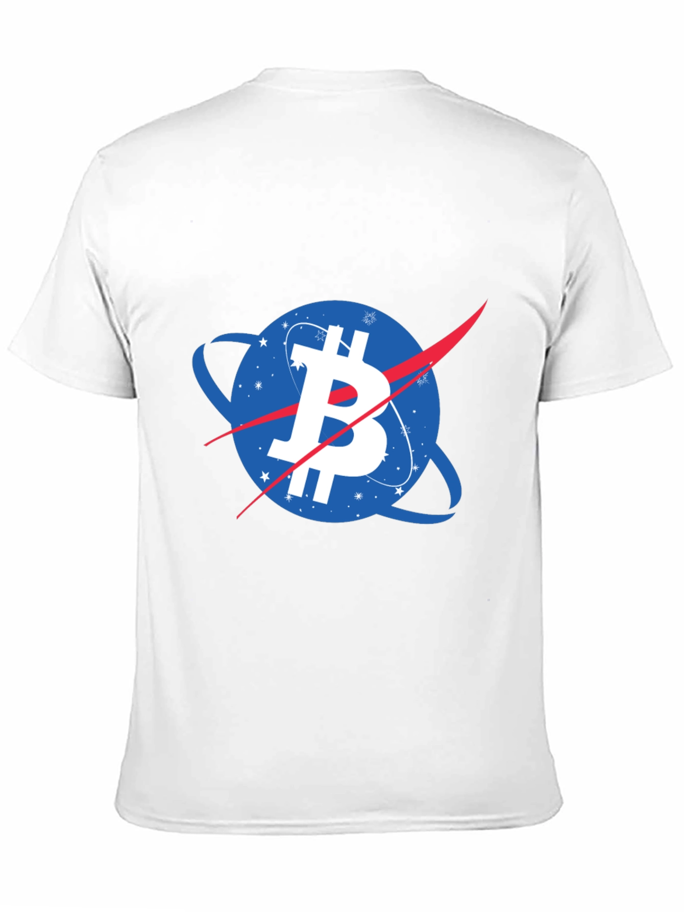 Bitcoin NASA Logo Black T-Shirt