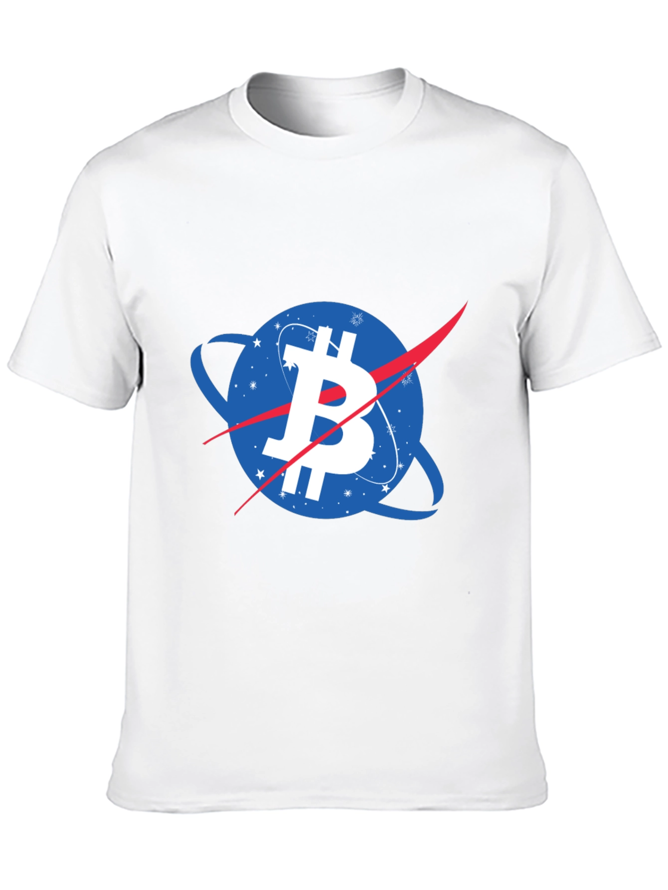 Bitcoin NASA Logo Black T-Shirt