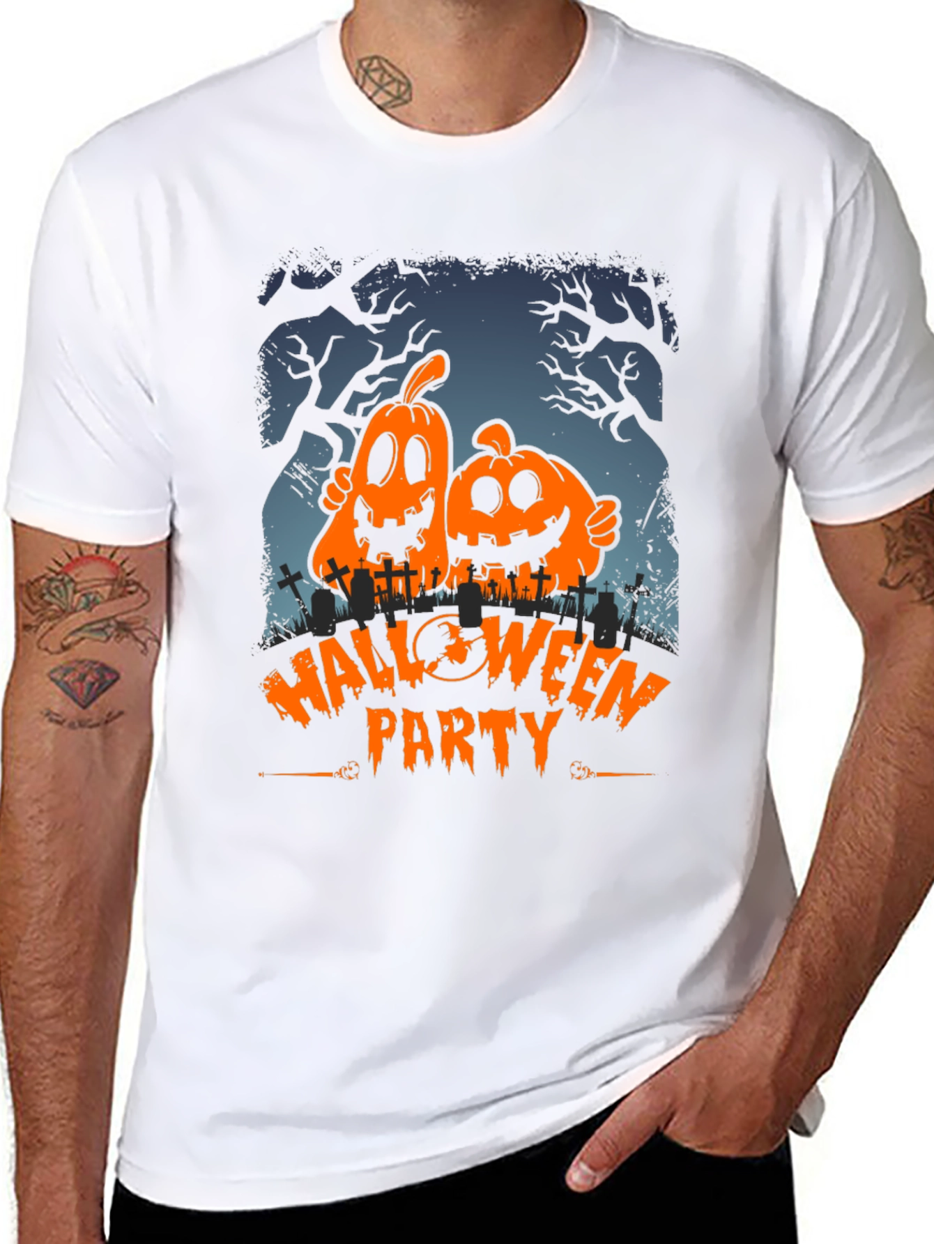 Halloween Party Pumpkin Graphic T-Shirt