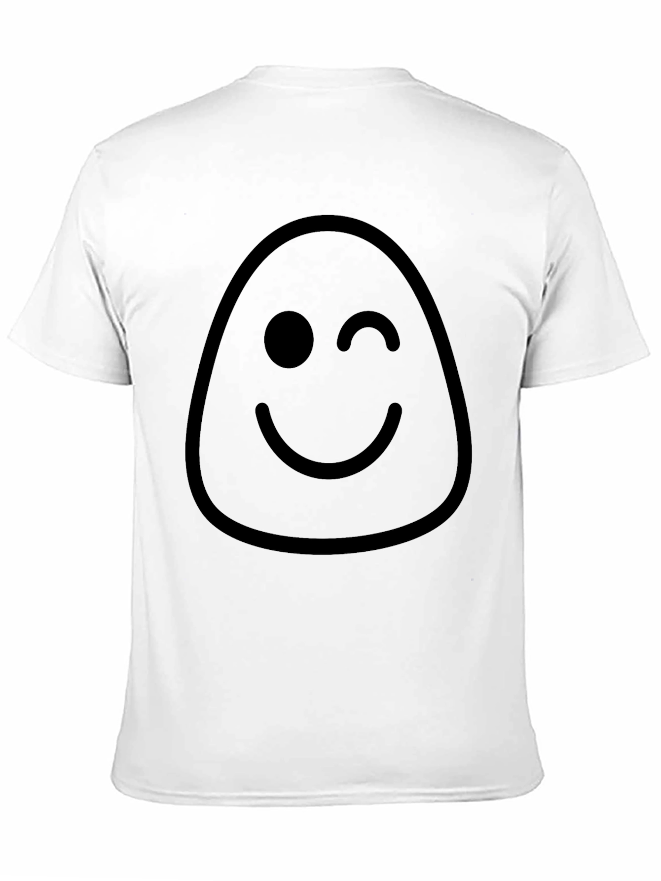 Winking Face Graphic T-Shirt - Casual Black Tee
