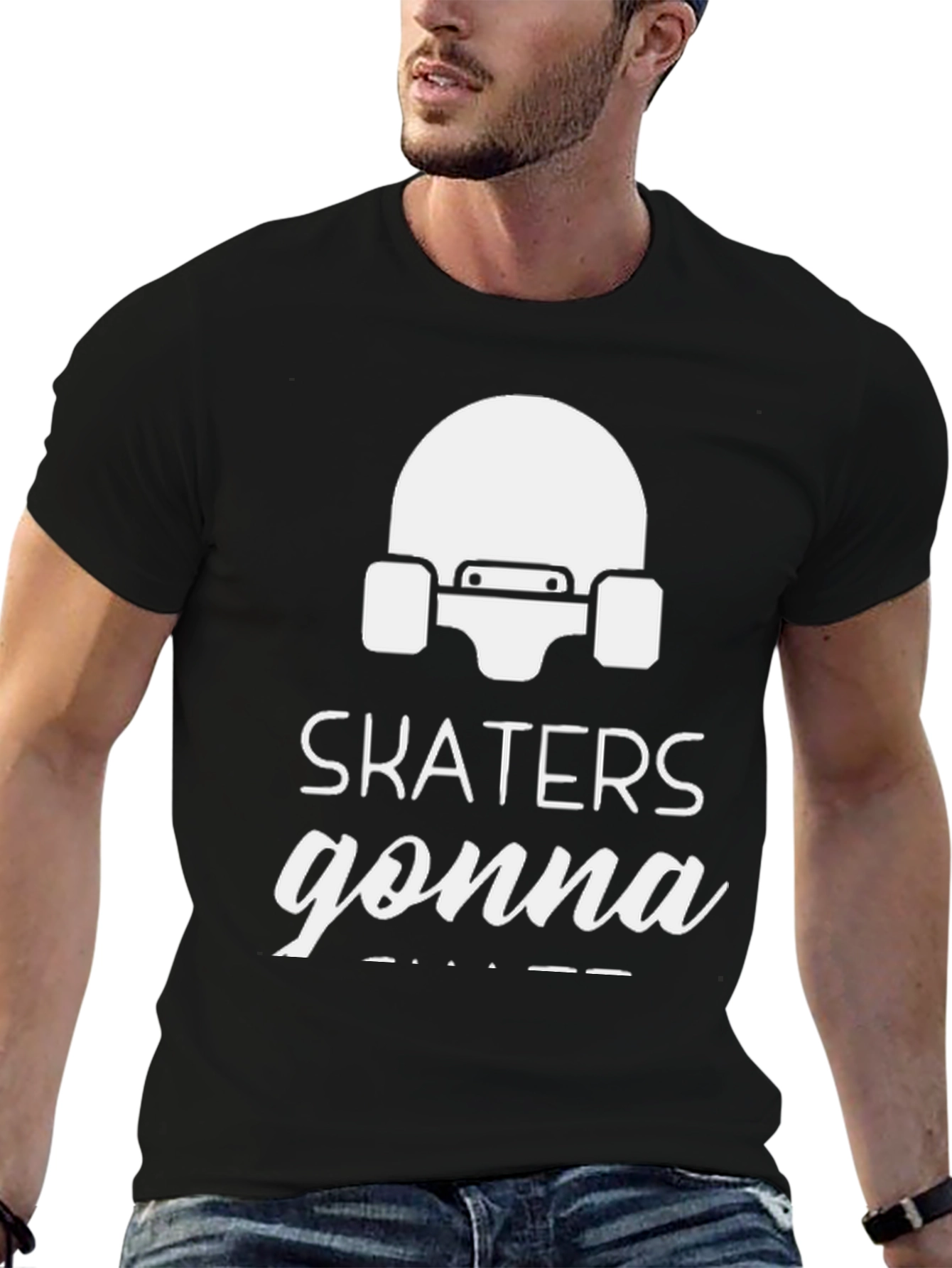 Skaters Gonna Skate T-Shirt - Black Graphic Tee