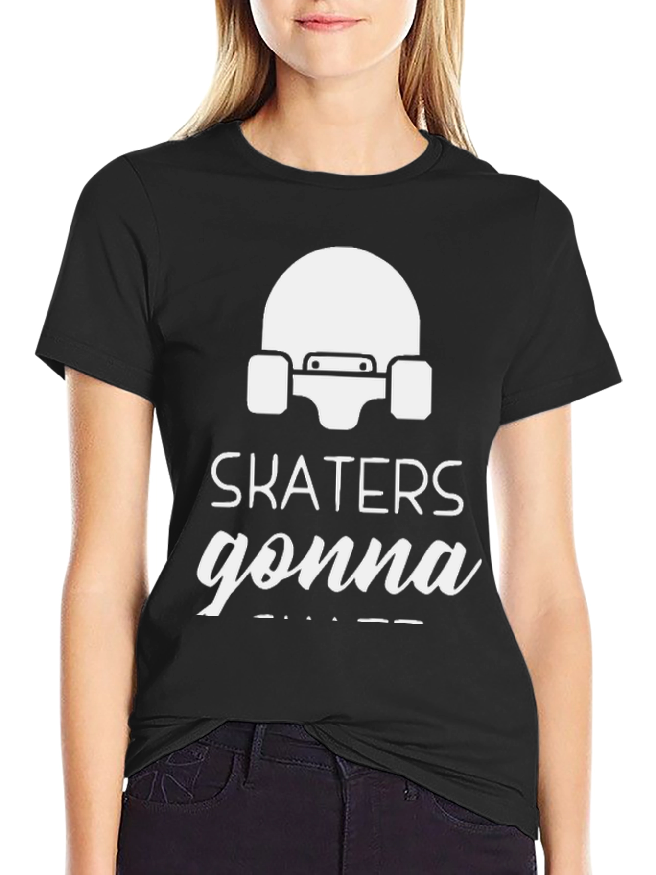 Skaters Gonna Skate T-Shirt - Black Graphic Tee