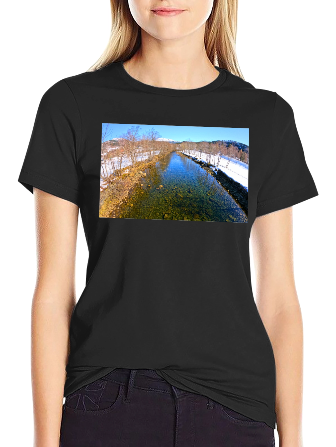 Scenic Winter River T-Shirt
