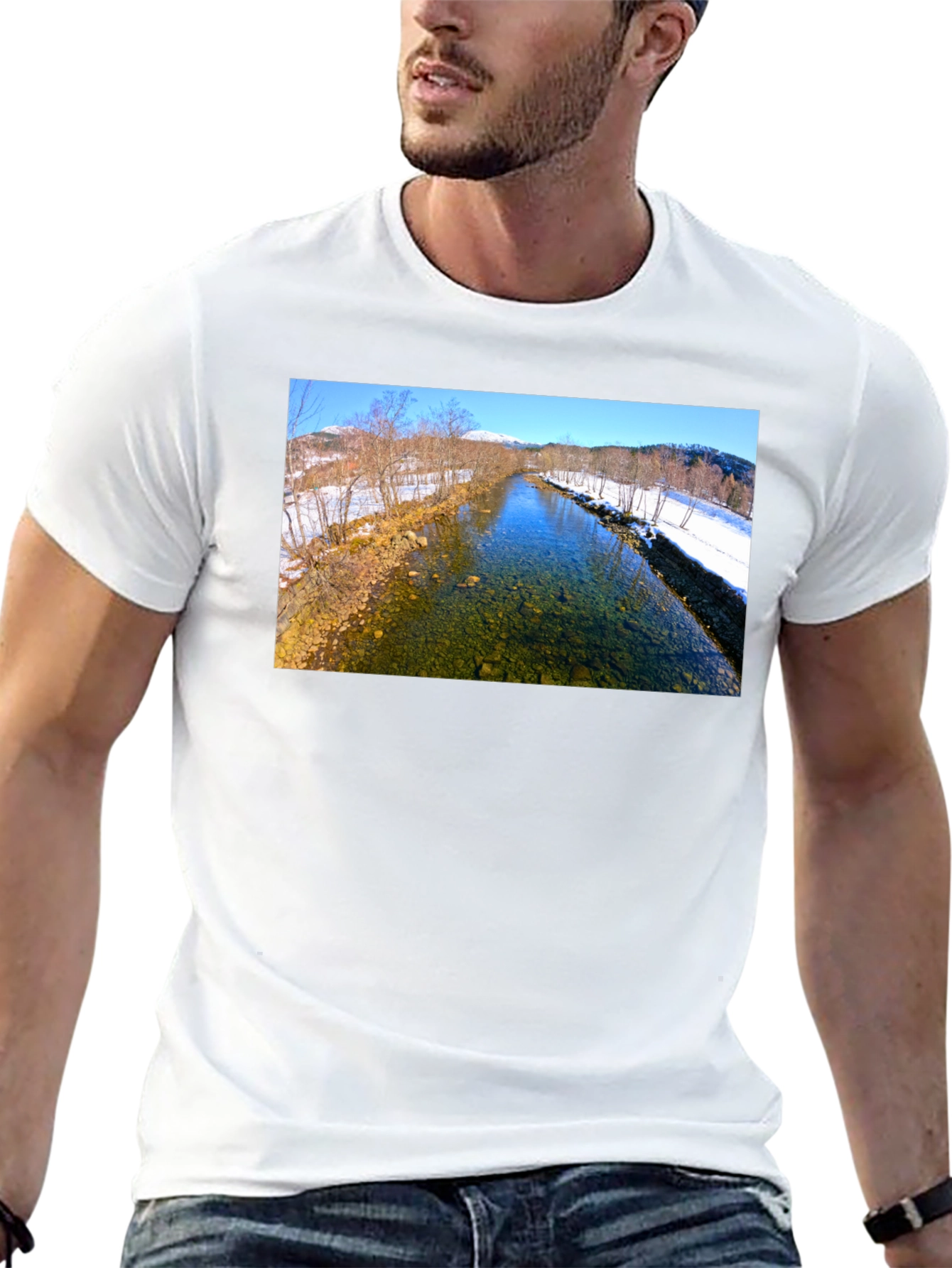 Scenic Winter River T-Shirt