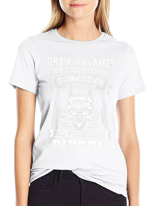 Funny Trucker T-Shirt - Eat Meat Drink Beer Burn Diesel