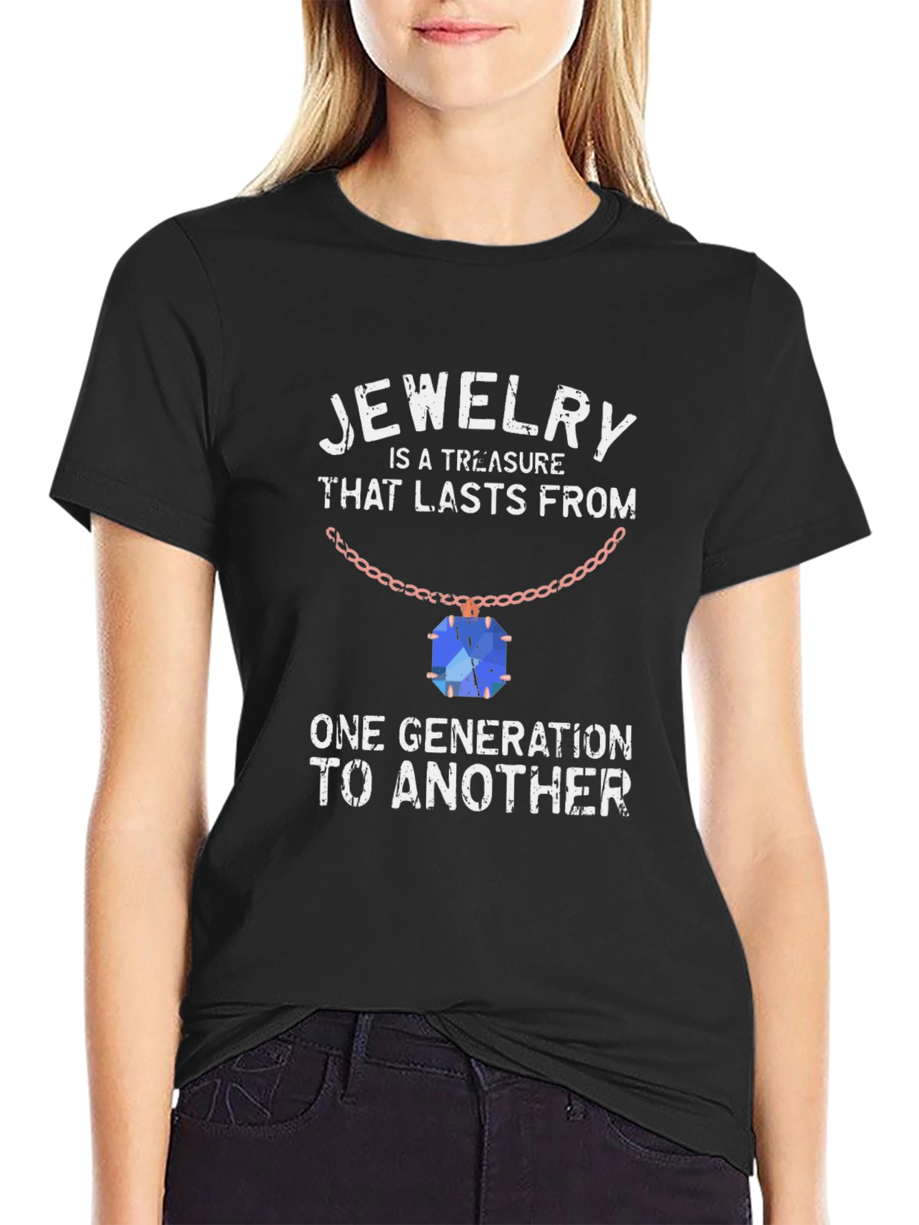 Jewelry is a Treasure Black Graphic Tee