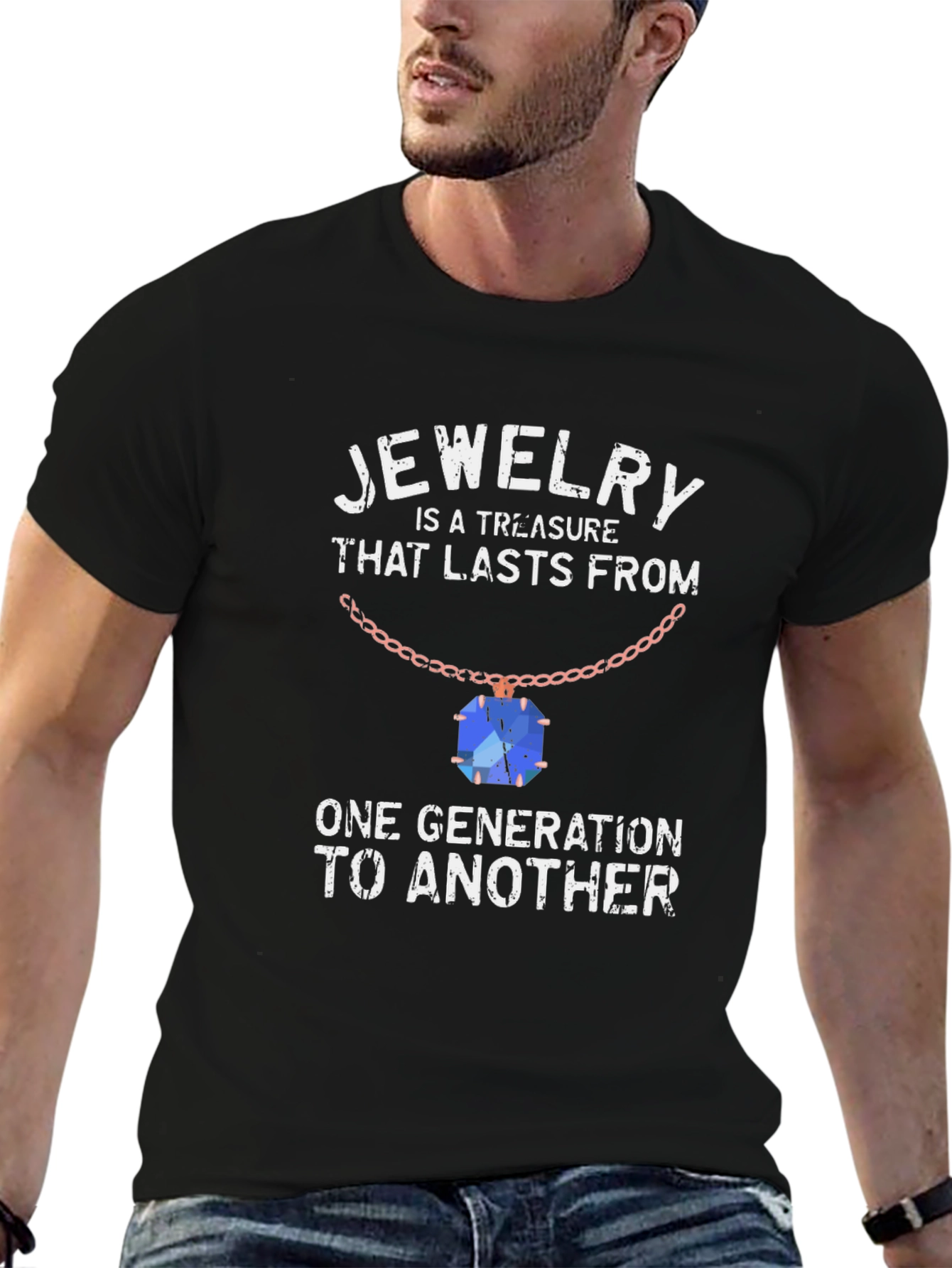 Jewelry is a Treasure Black Graphic Tee